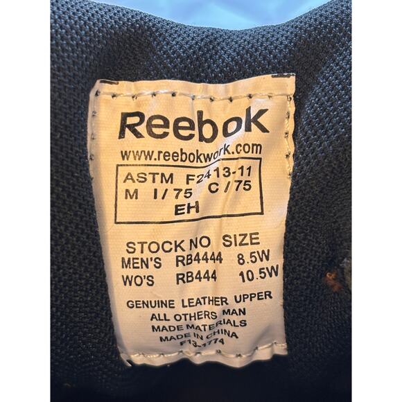 Reebok Waterproof Composite Toe Brown Leather Unisex Hiking Boots M/8.5 W/10.5 - Picture 10 of 12